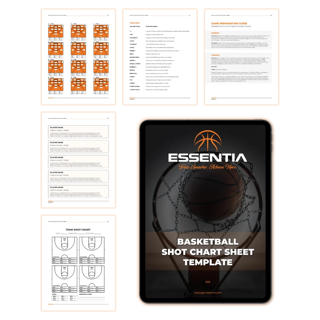 Basketball Shot Chart Sheet Template